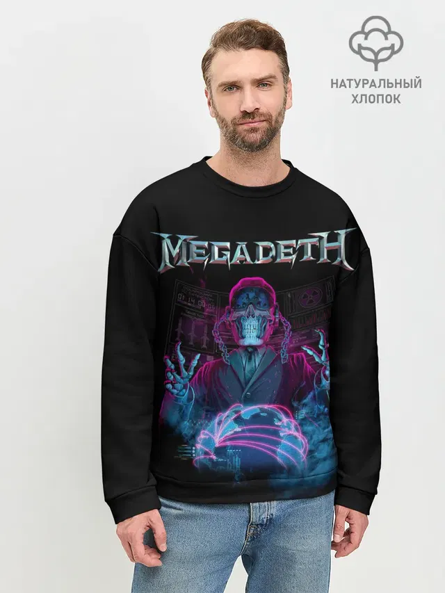 Мужской свитшот базовый с принтом «Megadeth»