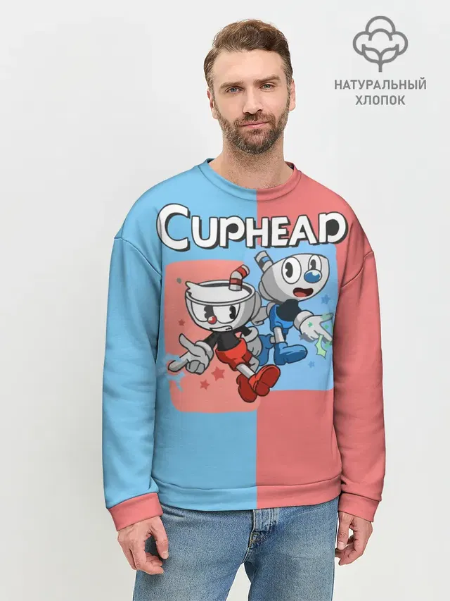 Мужской свитшот базовый с принтом «Caphead»