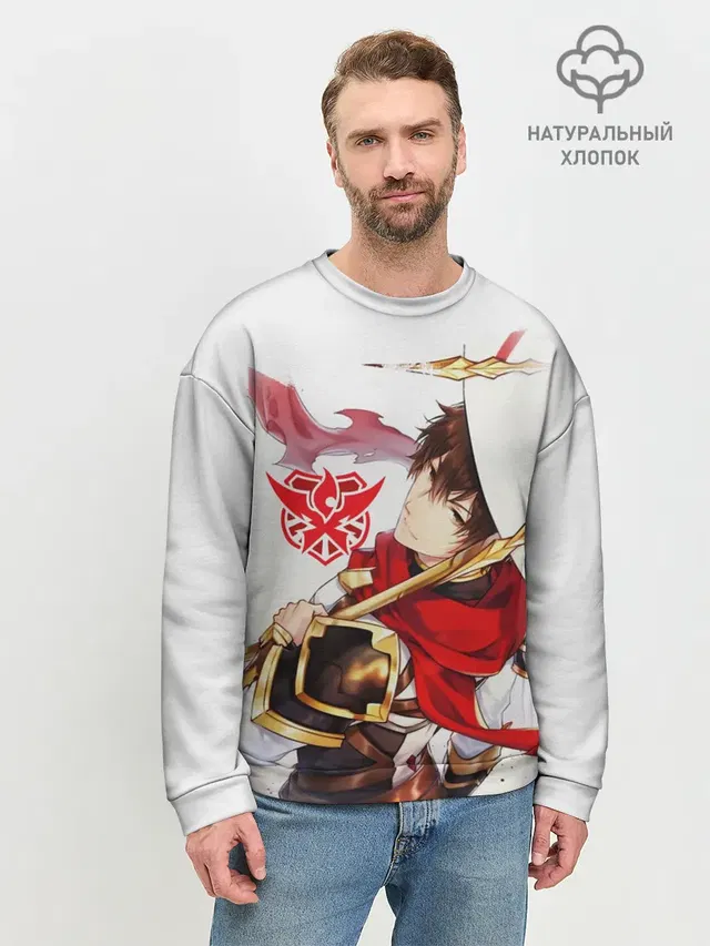 Мужской свитшот базовый с принтом «Аватар короля — Ye Xiu The Kings Avatar»