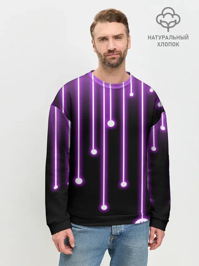 Мужской свитшот базовый с принтом «Разные тренды — LIGHT»