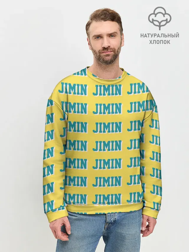 Мужской свитшот базовый с принтом «BTS — Jimin»