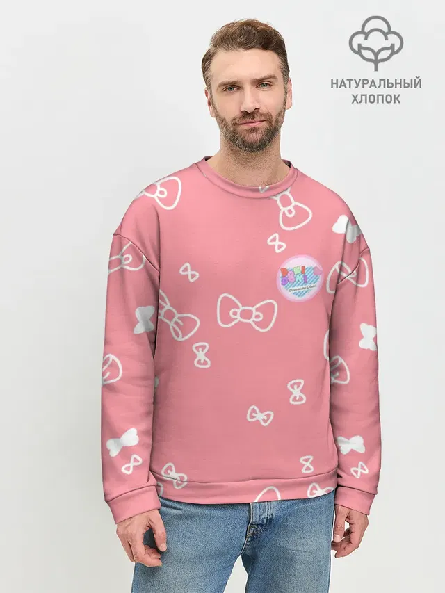 Мужской свитшот базовый с принтом «Doki Doki Literature Club»