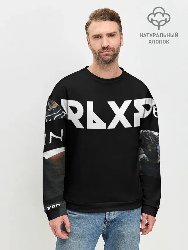 Мужской свитшот базовый с принтом «Scarlxrd»