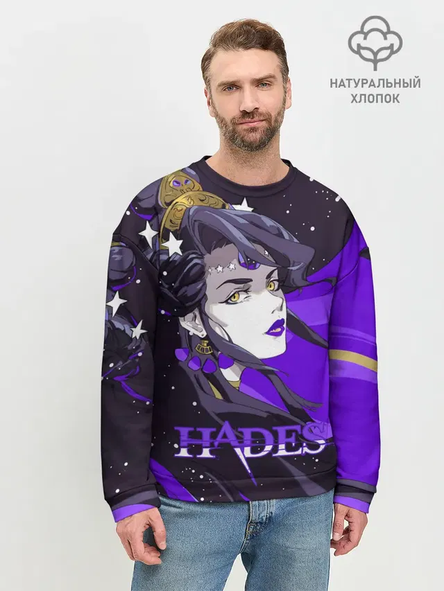 Мужской свитшот базовый с принтом «Hades Nyx»