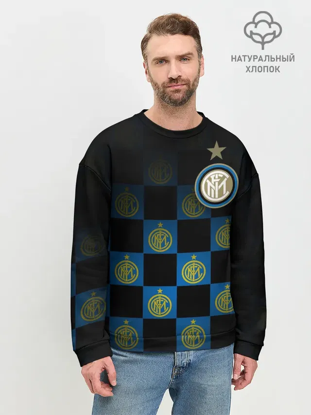 Мужской свитшот базовый с принтом «Интер — INTER MILAN»
