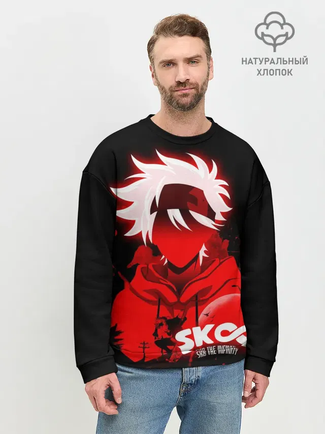Мужской свитшот базовый с принтом «SK8 the Infinity. Reki»