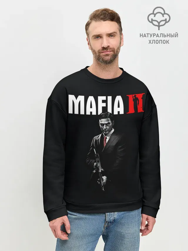Мужской свитшот базовый с принтом «Mafia — Месть Вито»