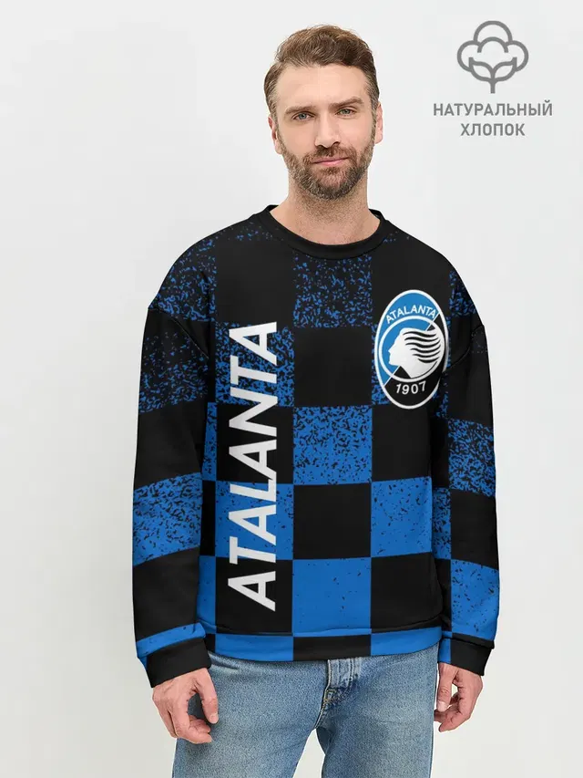 Мужской свитшот базовый с принтом «FC Atalanta ФК Аталанта»