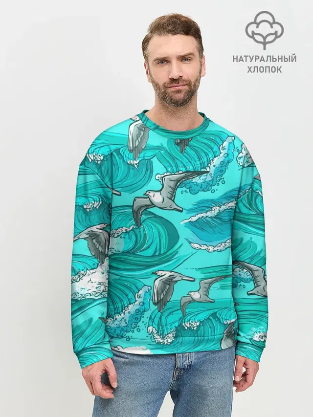 Чайки в море