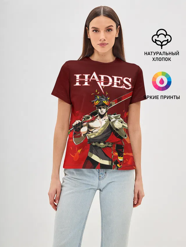 Женская базовая футболка с принтом «Hades Zagrei»