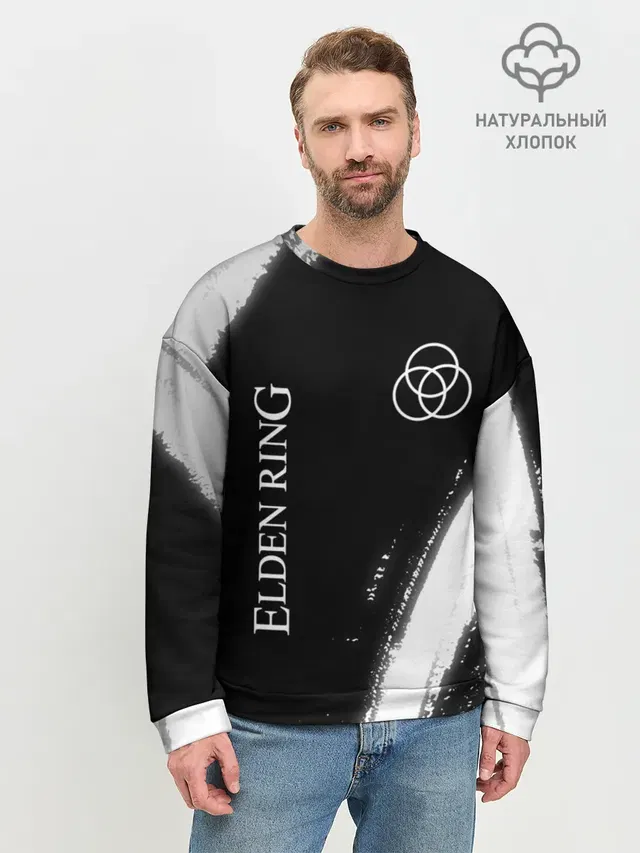 Мужской свитшот базовый с принтом «Elden Ring - Brush»