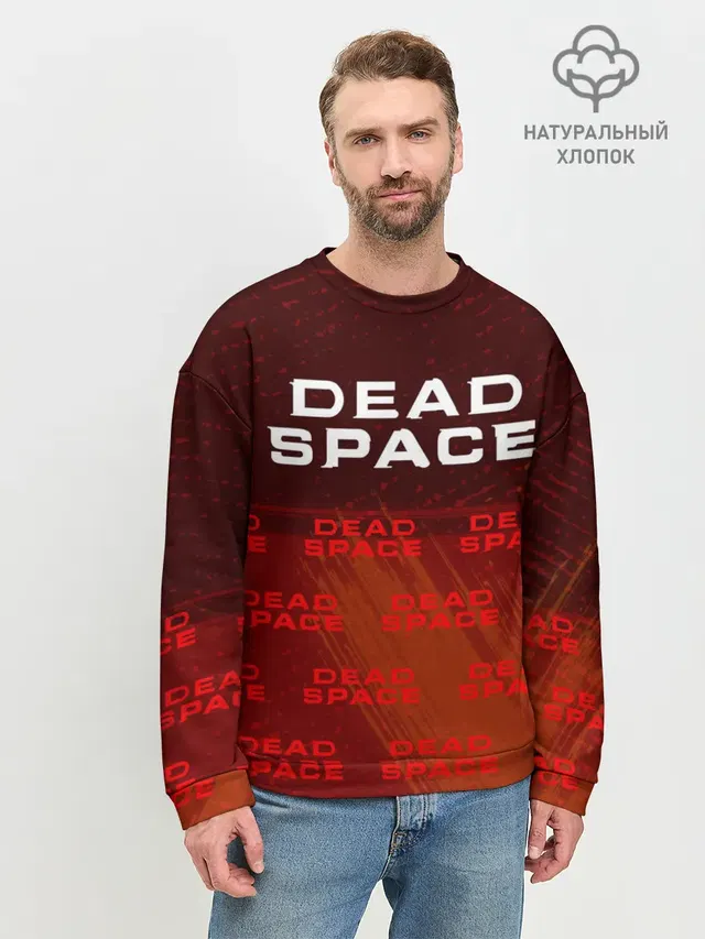Мужской свитшот базовый с принтом «Dead Space — Дэд Спейс - Краска»