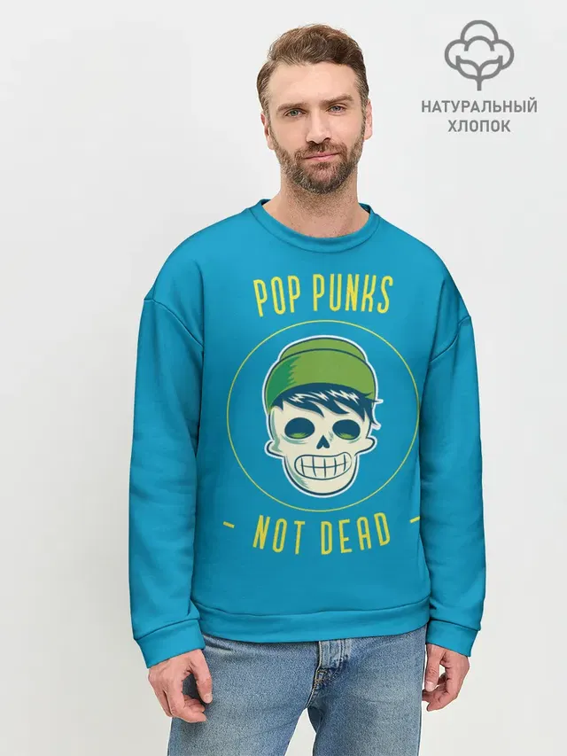 Мужской свитшот базовый с принтом «Pop punk fan»