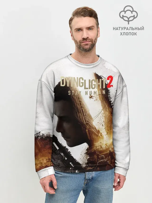 Мужской свитшот базовый с принтом «Dying Light — Dying Light 2 Original»