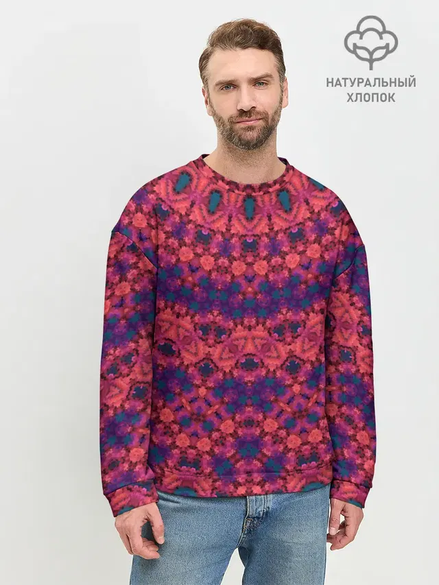 Круглый красный орнамент