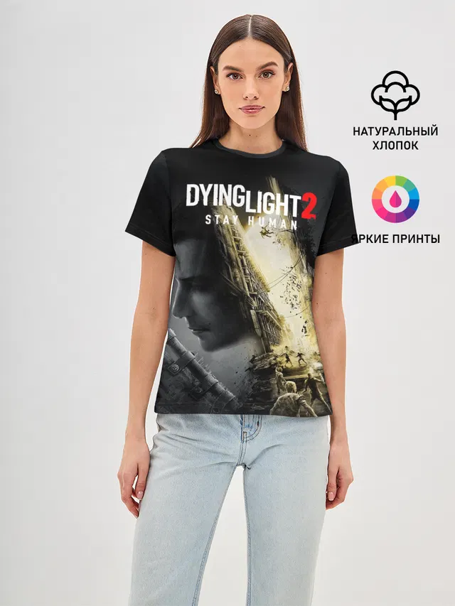 Женская базовая футболка с принтом «Dying Light — Dying Light 2 Deluxe»
