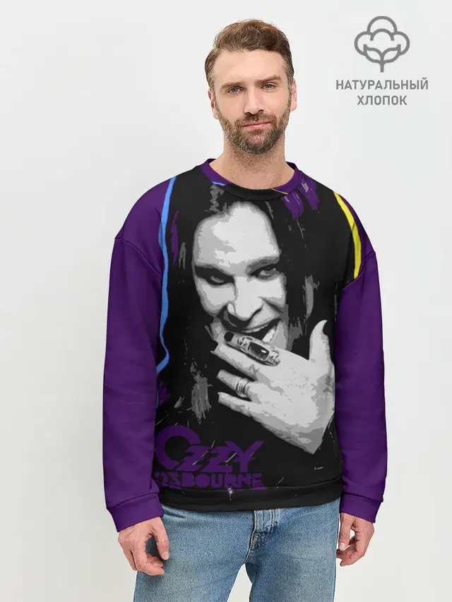 Мужской свитшот базовый с принтом «Ozzy Osbourne — Ozzy Osbourne, Оззи Осборн»
