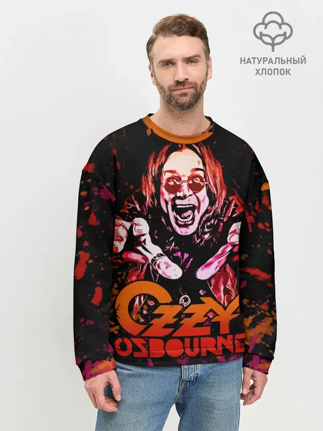 Мужской свитшот базовый с принтом «Ozzy Osbourne»