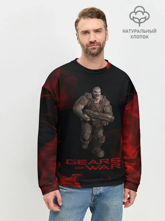 Мужской свитшот базовый с принтом «GoW — NPC»