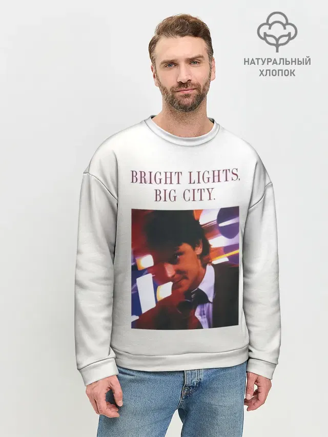 Мужской свитшот базовый с принтом «Depeche Mode — Bright Lights, Big City - Depeche Mode»