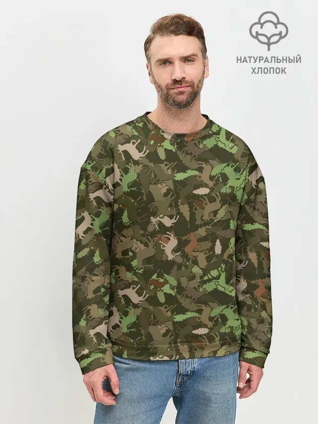Лоси в дубовом лесу