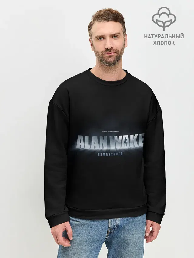 Мужской свитшот базовый с принтом «AW Remake»
