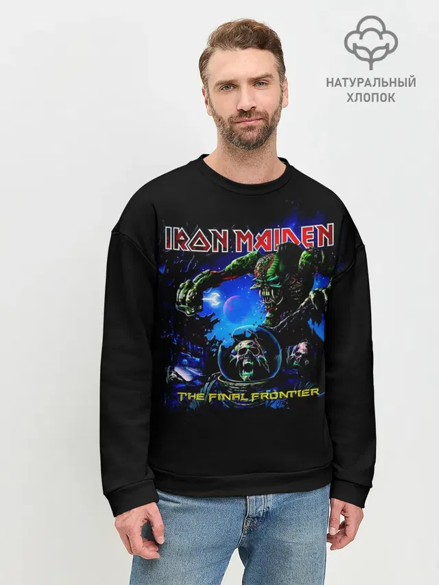 Мужской свитшот базовый с принтом «The Final Frontier — The Final Frontier - Iron Maiden»