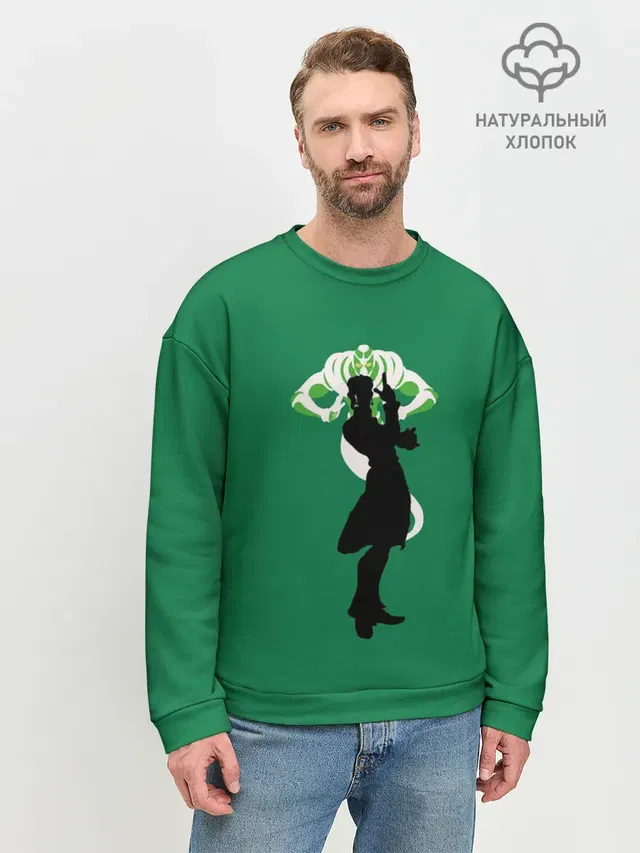 Мужской свитшот базовый с принтом «ДжоДжо — Kakyoin. Jo Jo»