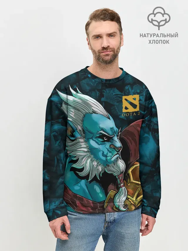 Мужской свитшот базовый с принтом «Фантом Лансер, DOTA 2»