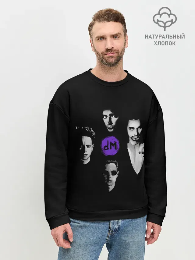 Мужской свитшот базовый с принтом «Depeche Mode — Depeche mode band»