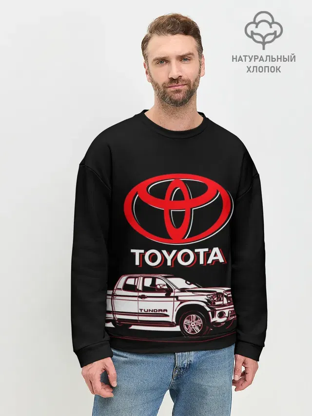 Мужской свитшот базовый с принтом «Тойота — Tundra - Toyota»