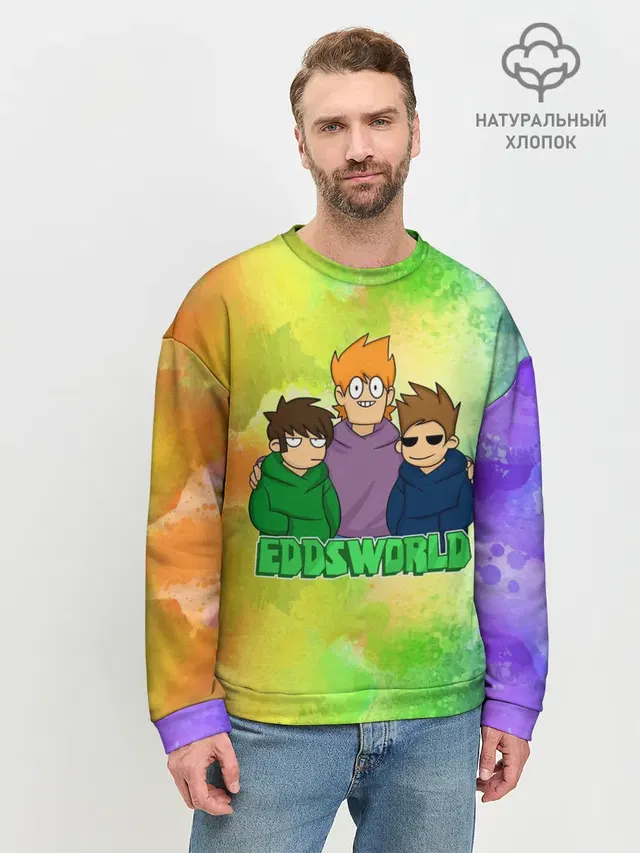 Мужской свитшот базовый с принтом «Eddsworld — EDDSWORLD 3»