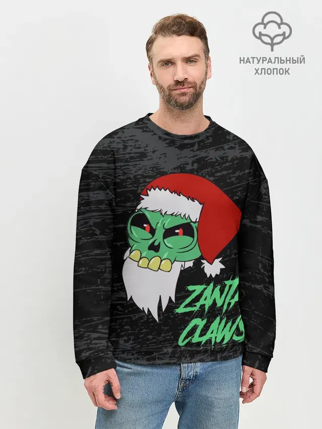 Мужской свитшот базовый с принтом «Eddsworld — Zanta Claws.»