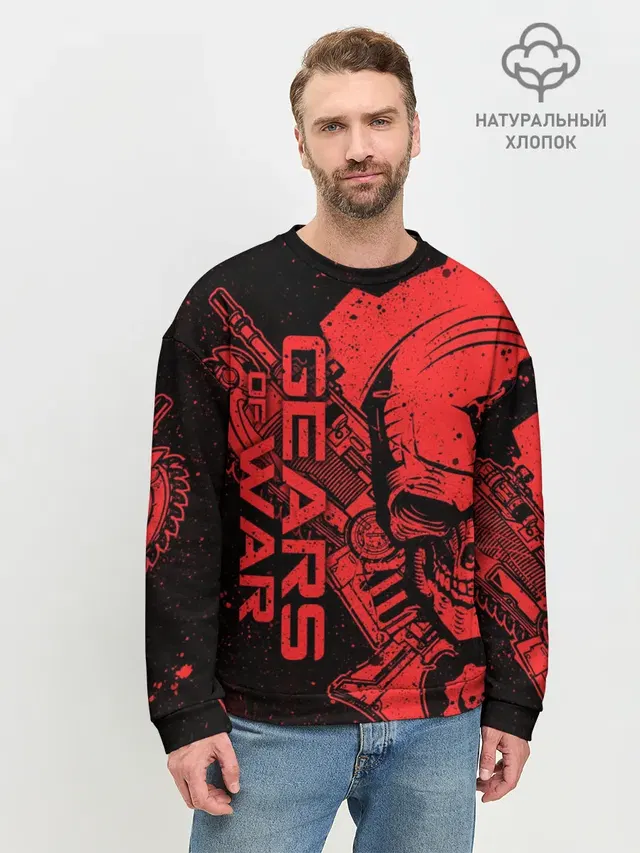 Мужской свитшот базовый с принтом «Gears of War — Gears 5 - Gears of War»