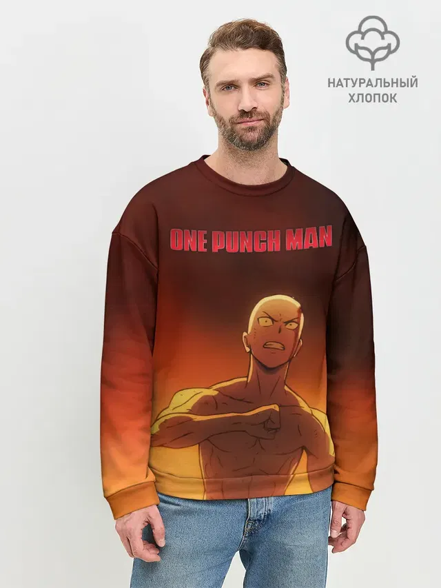 Сайтама в огне One Punch-Man