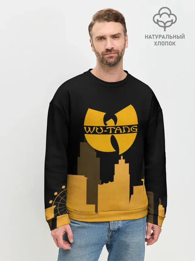 Мужской свитшот базовый с принтом «Wu-Tang Clan — WU-TANG CLAN CITY»