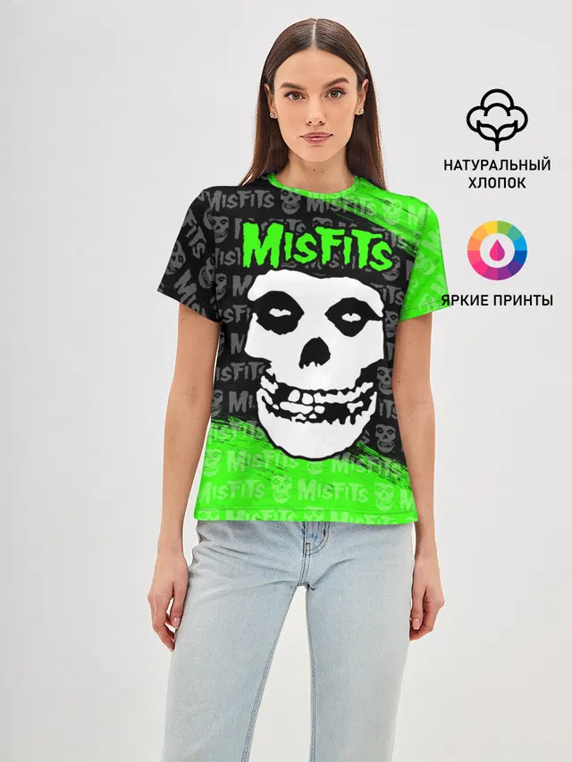 Женская базовая футболка с принтом «Misfits 3»