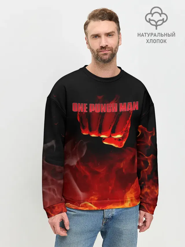 Кулак One Punch-Man в огне