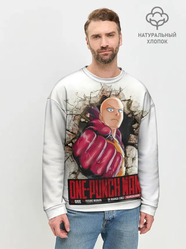 Сайтама пробивая стены One Punch-Man