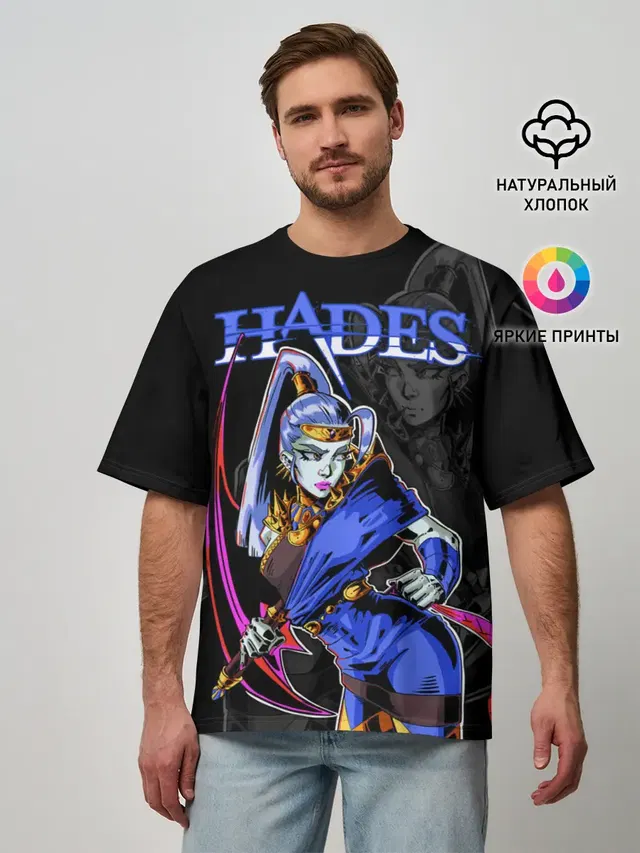 Мужская футболка оверсайз с принтом «Hades Megaera»