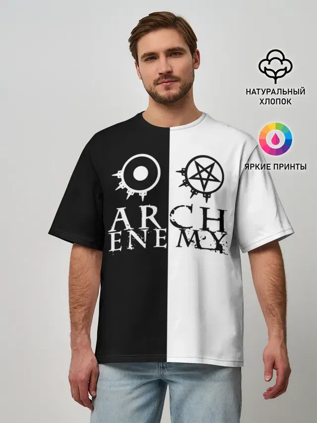 Мужская футболка оверсайз с принтом «Arch Enemy»