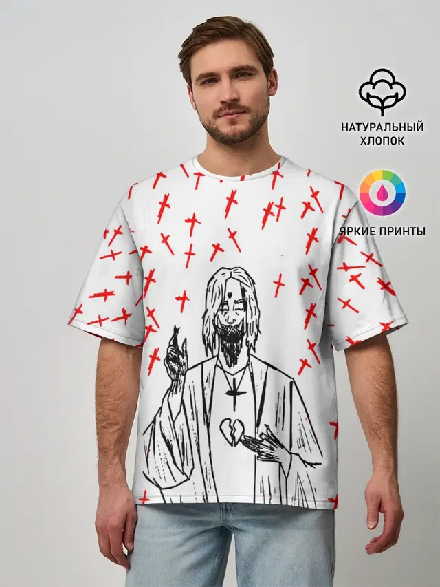 Мужская футболка оверсайз