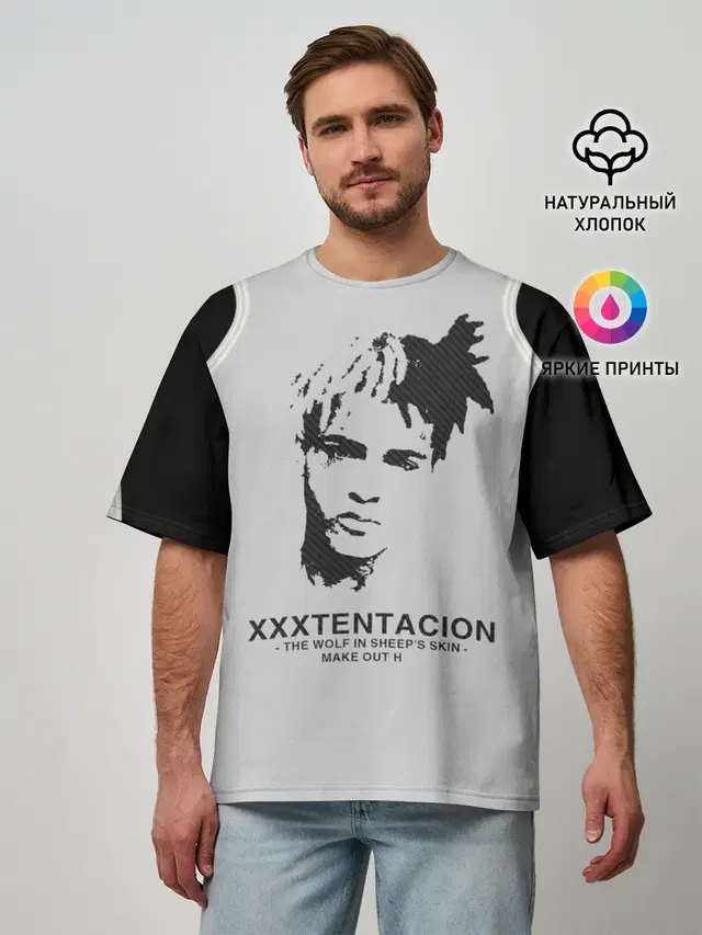Мужская футболка оверсайз с принтом «XXXtentacion»