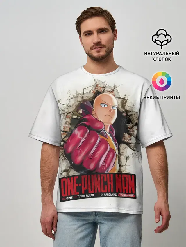 Сайтама пробивая стены One Punch-Man