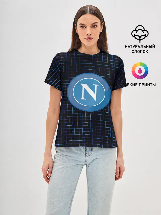 Женская базовая футболка с принтом «Napoli»