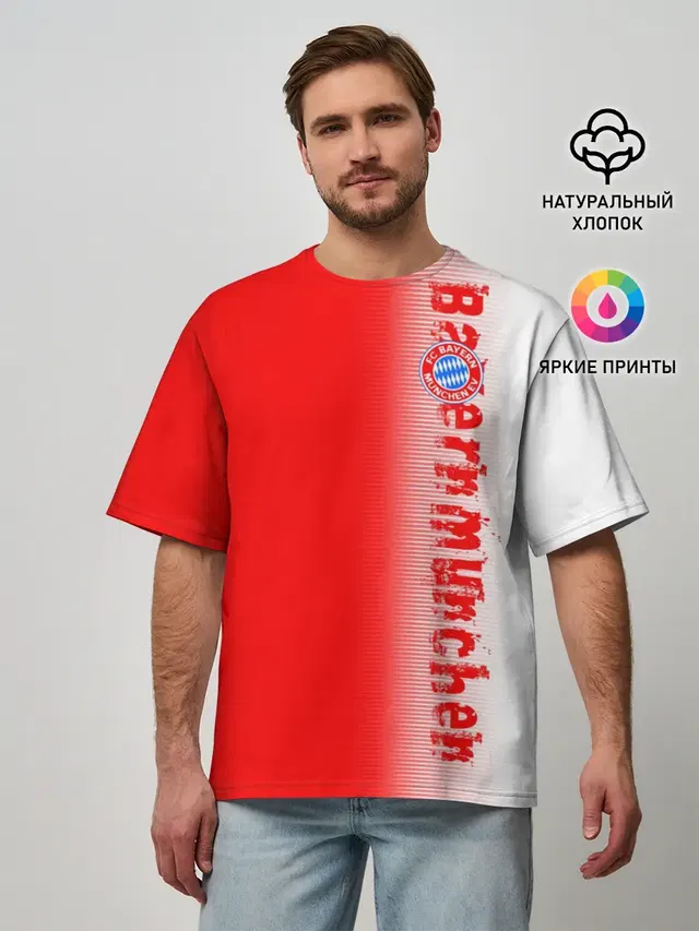 Мужская футболка оверсайз с принтом «FC Bayern 2018 Original»