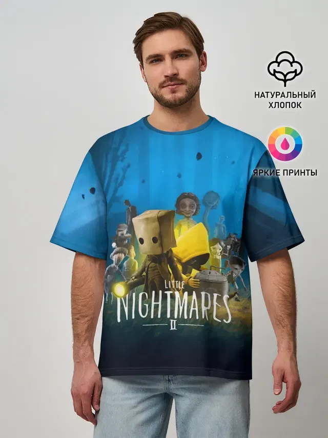 Мужская футболка оверсайз с принтом «Little Nightmares — LITTLE NIGHTMARES 2»