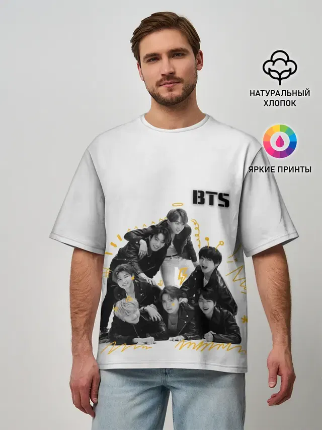 Мужская футболка оверсайз
