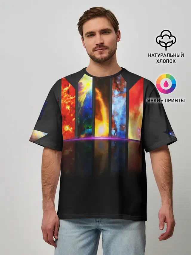 Мужская футболка оверсайз
