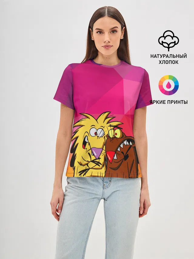Женская базовая футболка с принтом «The Angry Beavers»